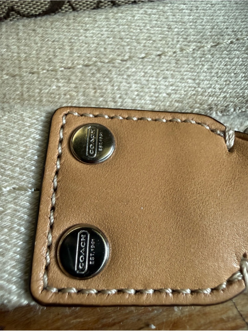 Coach Signature Canvas Boston Satchel Bag - Picture 9 of 10